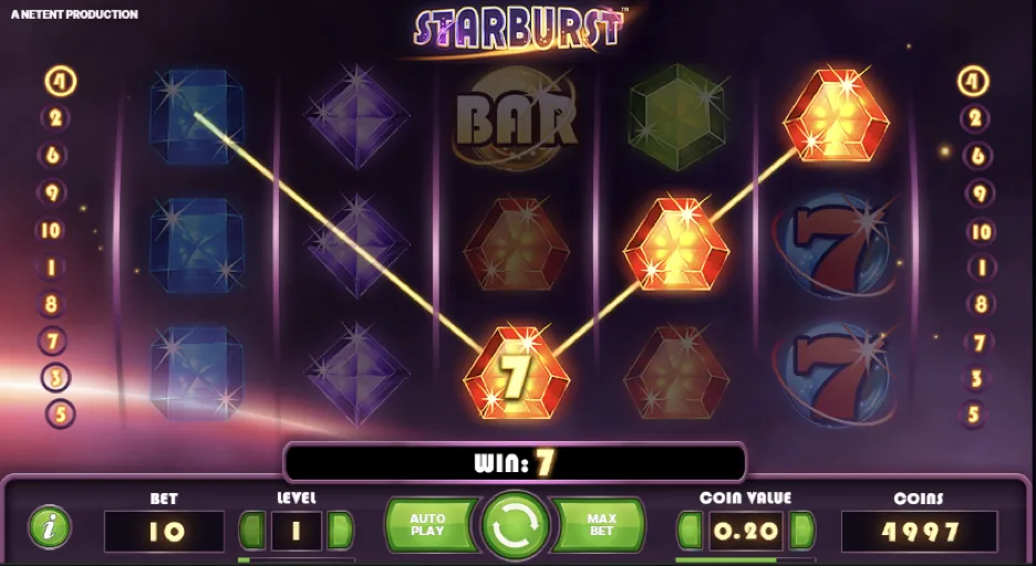 Starburst gameplay