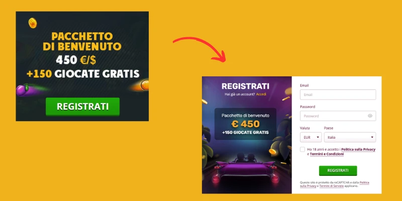 registrazione su playamo casino