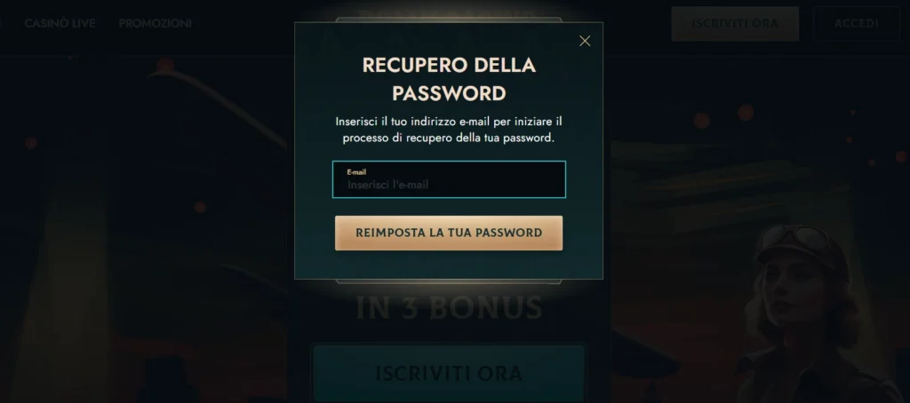dolly casino recupero password