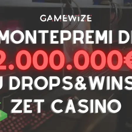 Drops & Wins su Zet Casino: montepremi di 2.000.000€ in palio ogni mese!