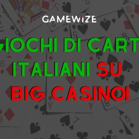 Giochi italiani di carte su Big Casino: Scopa, Briscola, Sette e Mezzo e molto altro!