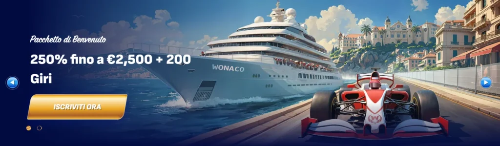 bonus di benvenuto wonaco casino