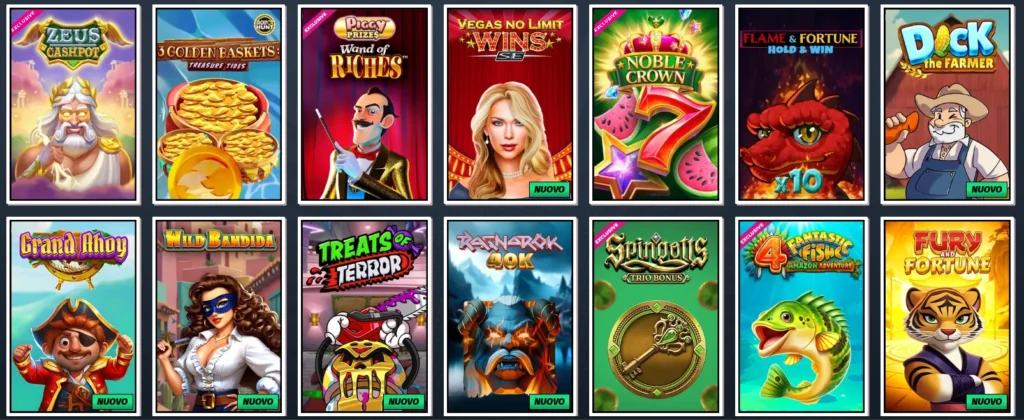 selezione giochi allyspin casino