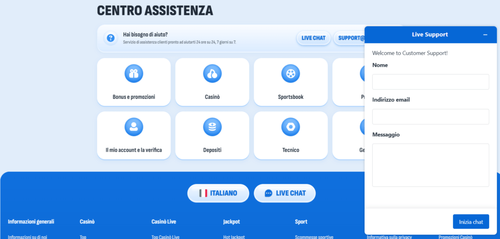 nomini supporto clienti