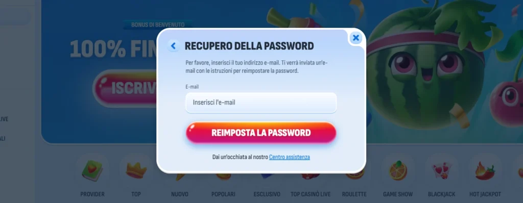 nomini password dimenticata